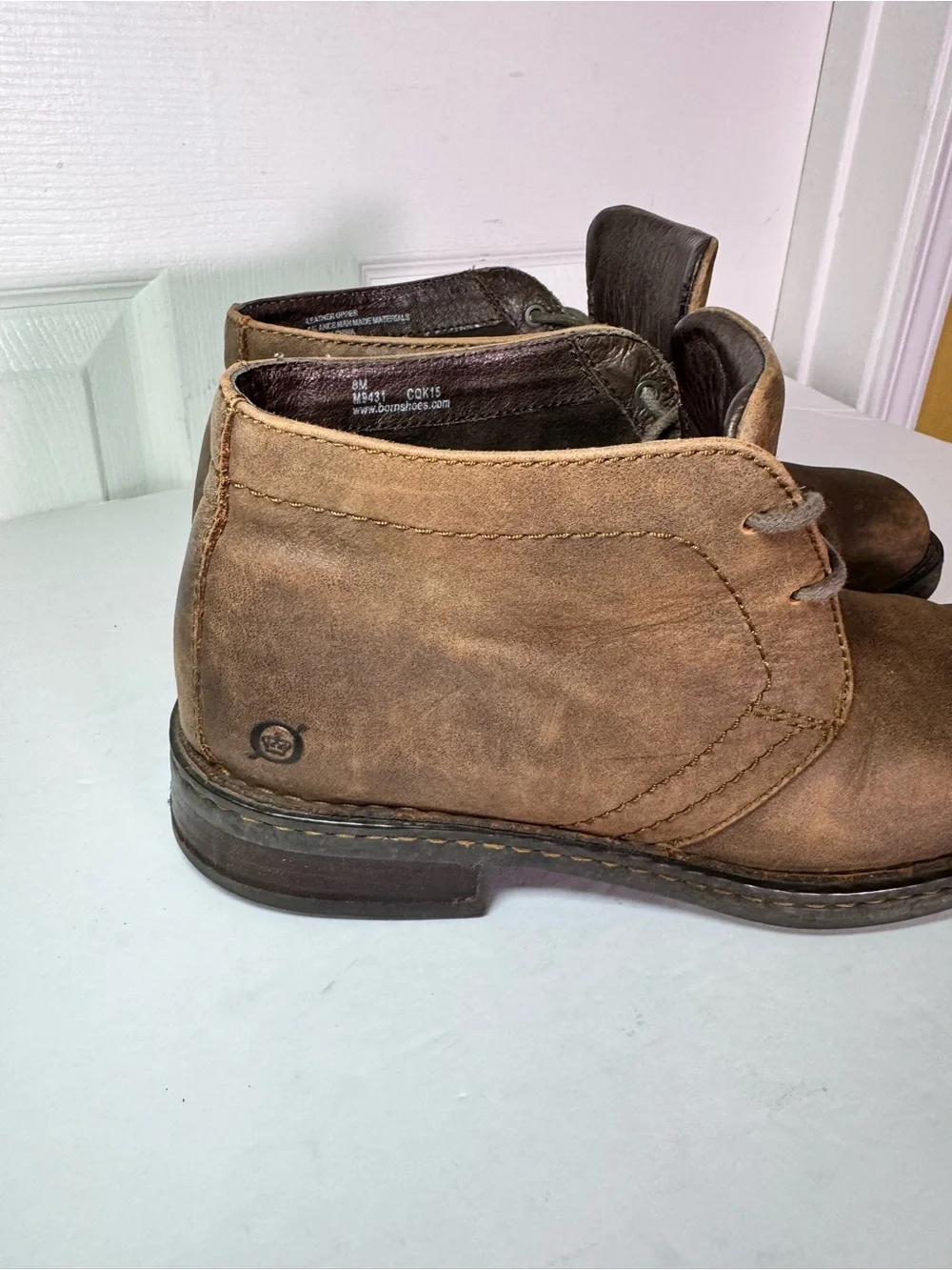 Born Handcrafted Brown Leather Lace-Up Chukka Boots Men’s Size 8 M